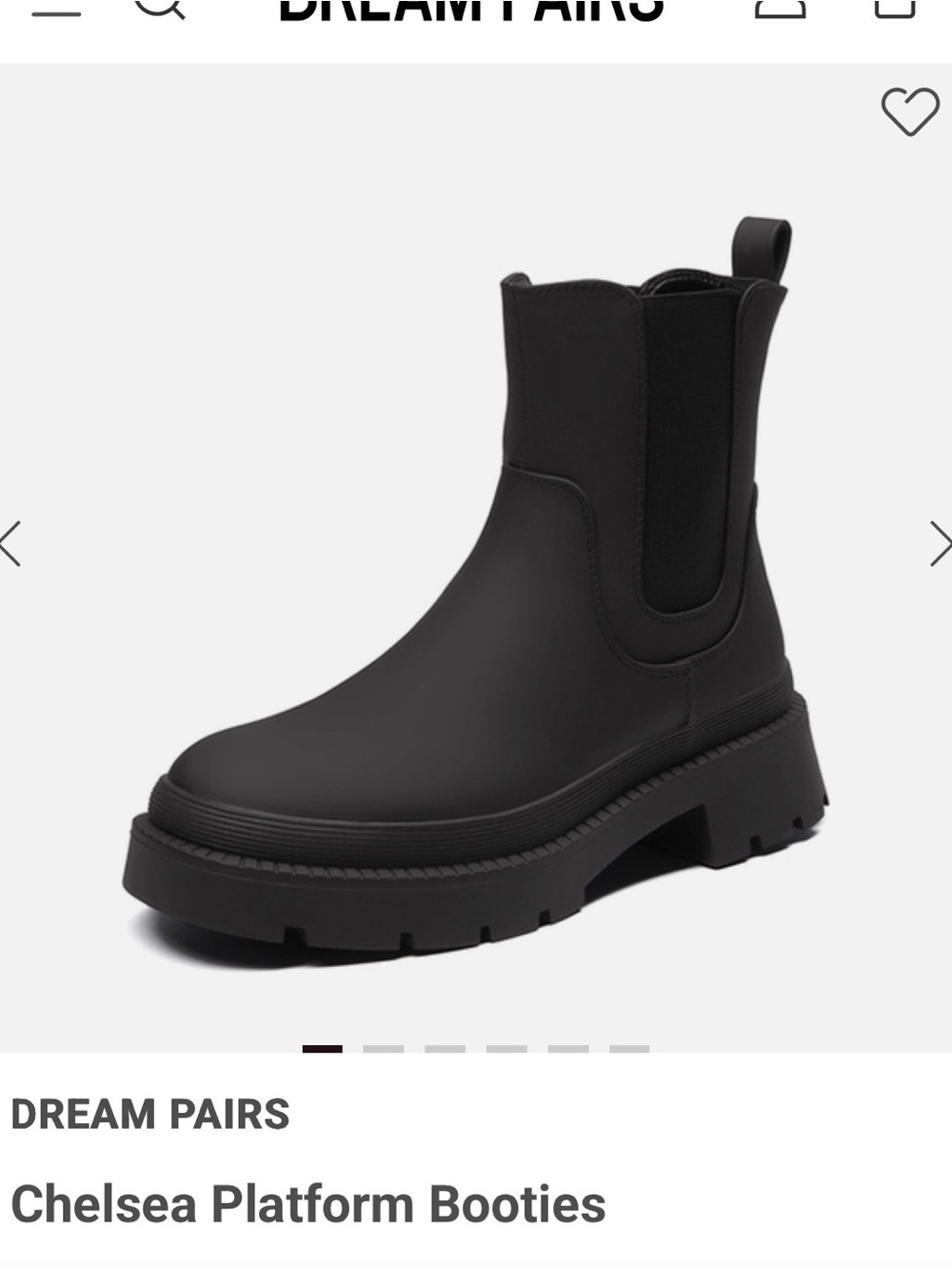 Dream Pairs Chelsea Platform Booties size 11 - Black